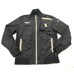 G-Star Raw Rco Lockhart Bomber Army Jacket Men's XL Black Pockets Military